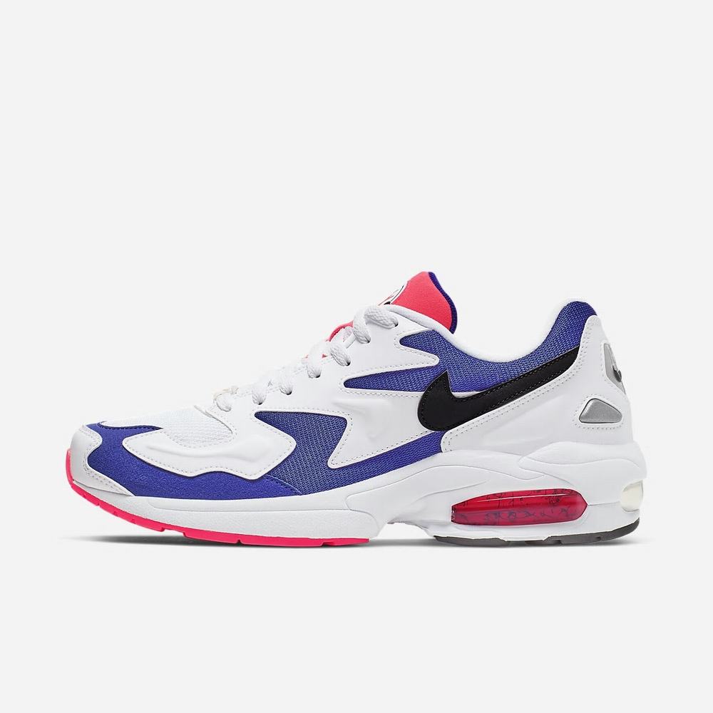 Sneakers Nike Air Max2 Light Blanche 6017-495 White/Ultramarine/Solar Red/Black Homme | AJC-32635990